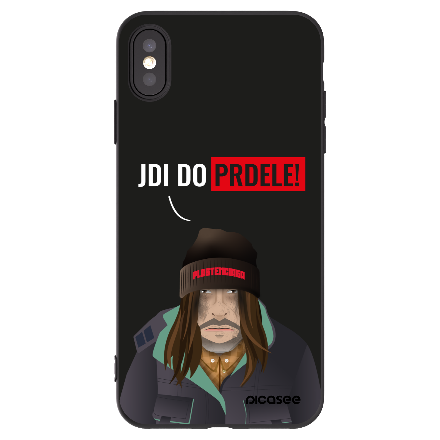 Picasee silikonový černý obal pro Apple iPhone XS Max - Bezďák