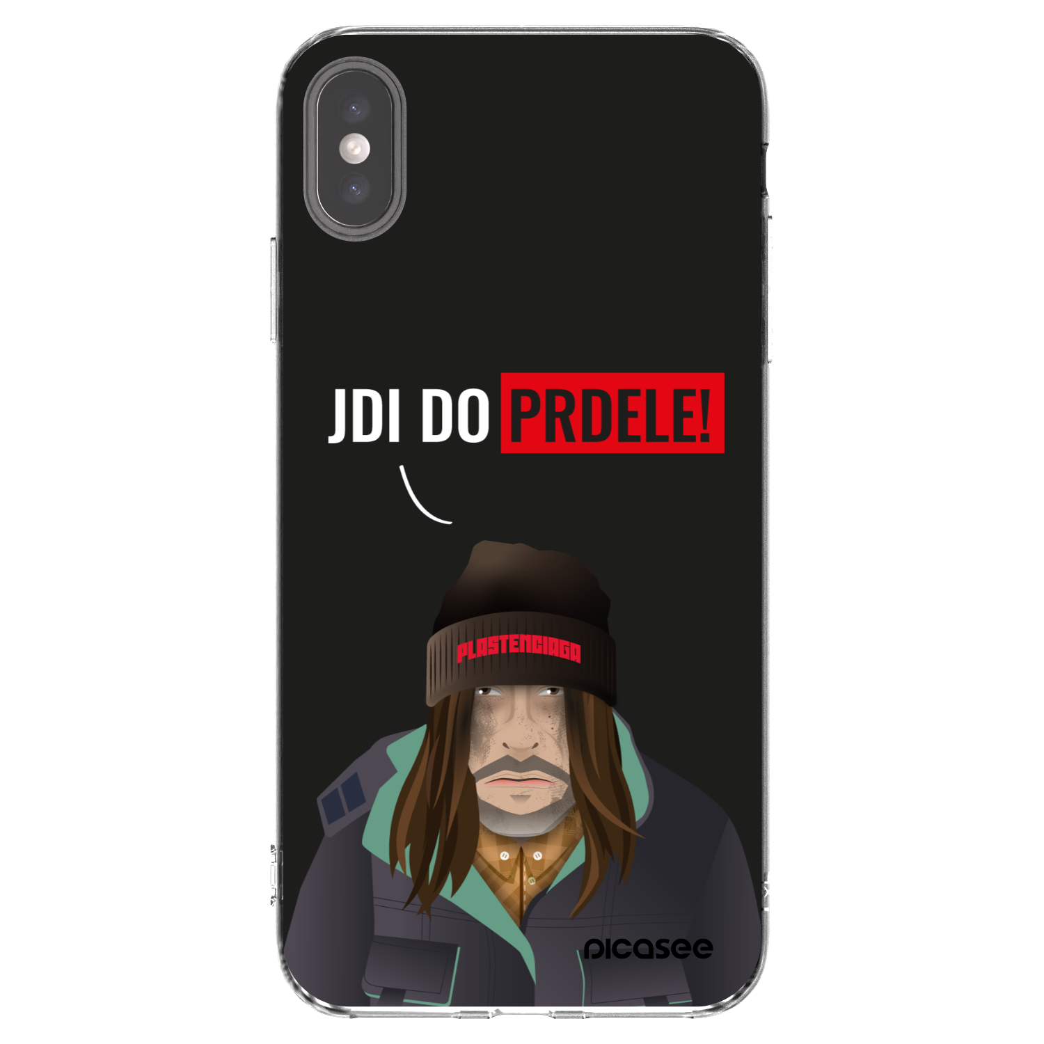 Picasee silikonový průhledný obal pro Apple iPhone XS Max - Bezďák