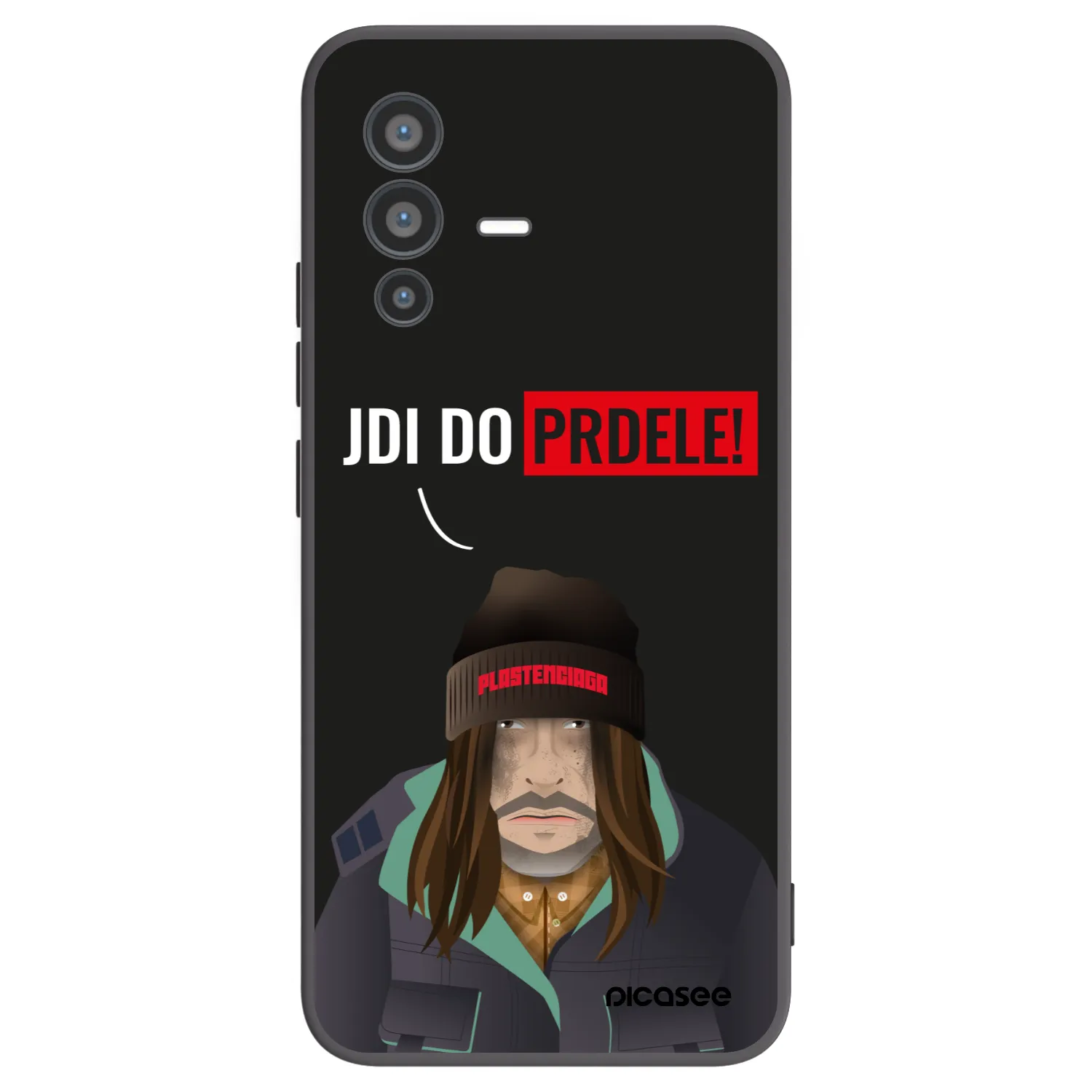 Picasee silikonový černý obal pro Vivo V23 5G - Bezďák