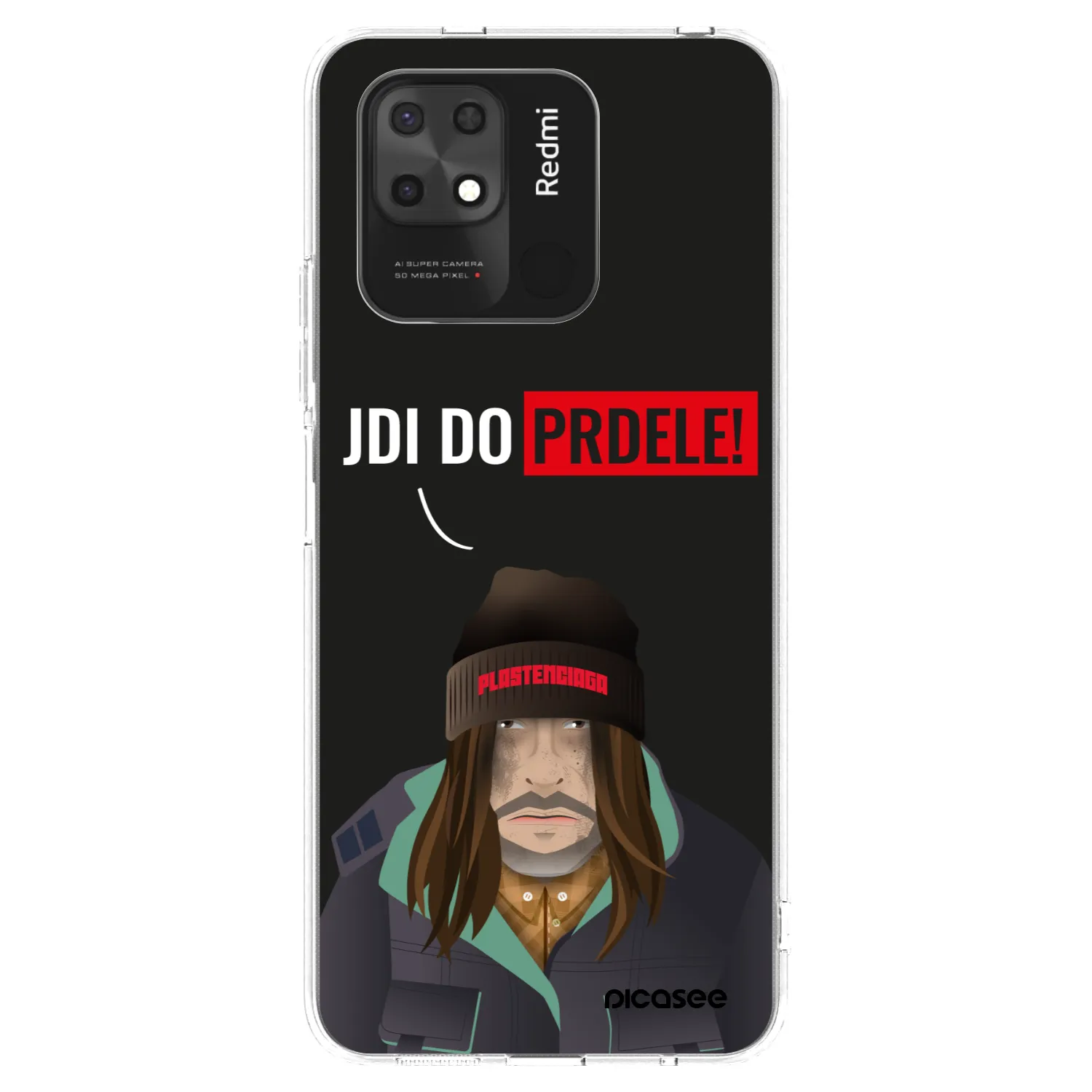 Picasee silikonový průhledný obal pro Xiaomi Redmi 10C - Bezďák