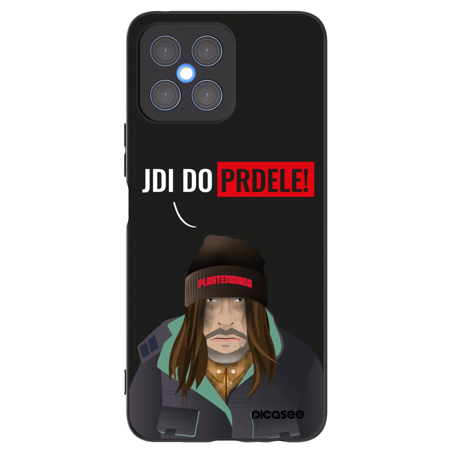 Picasee silikonový černý obal pro Honor X8 4G - Bezďák