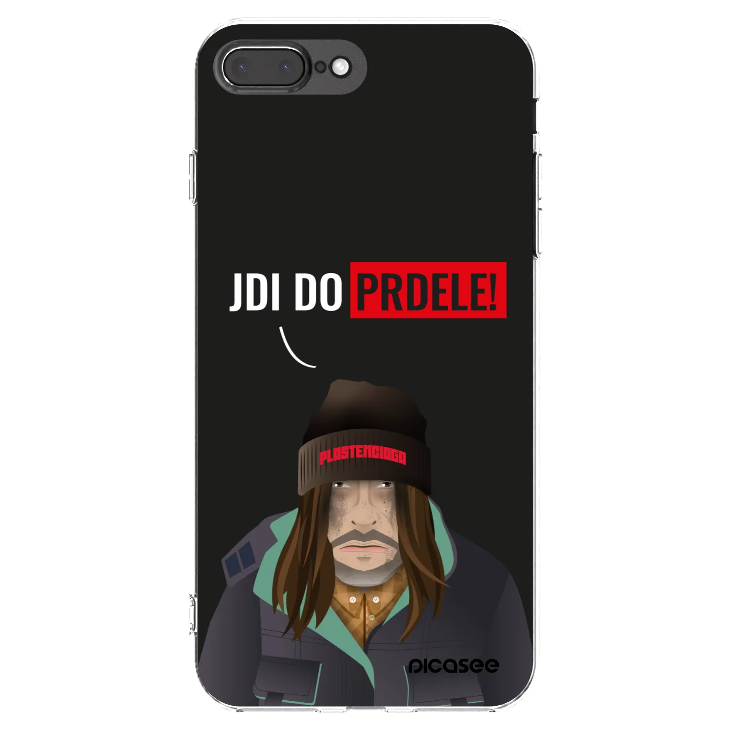 Picasee silikonový průhledný obal pro Apple iPhone 8 Plus - Bezďák