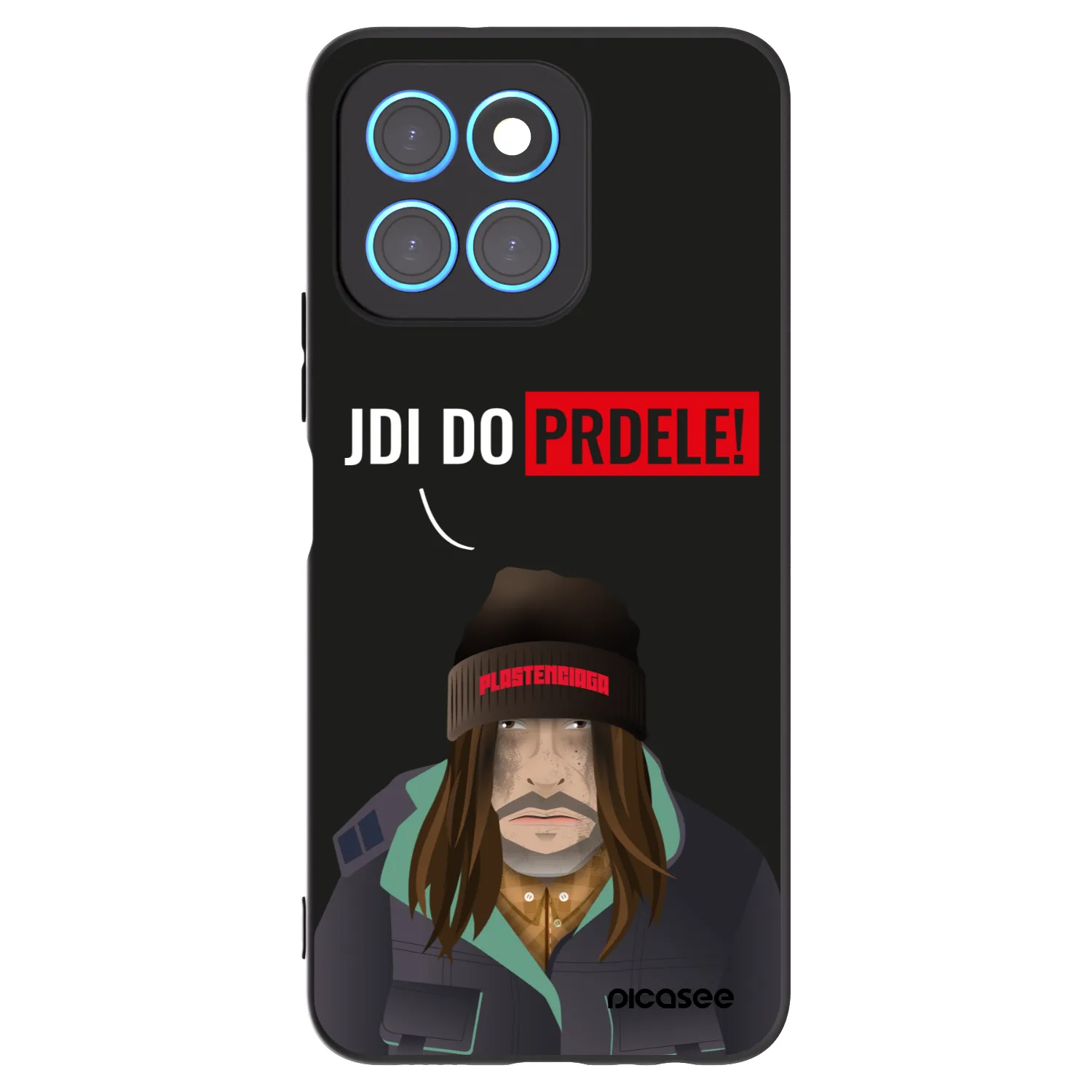 Picasee silikonový černý obal pro Honor X8 5G - Bezďák