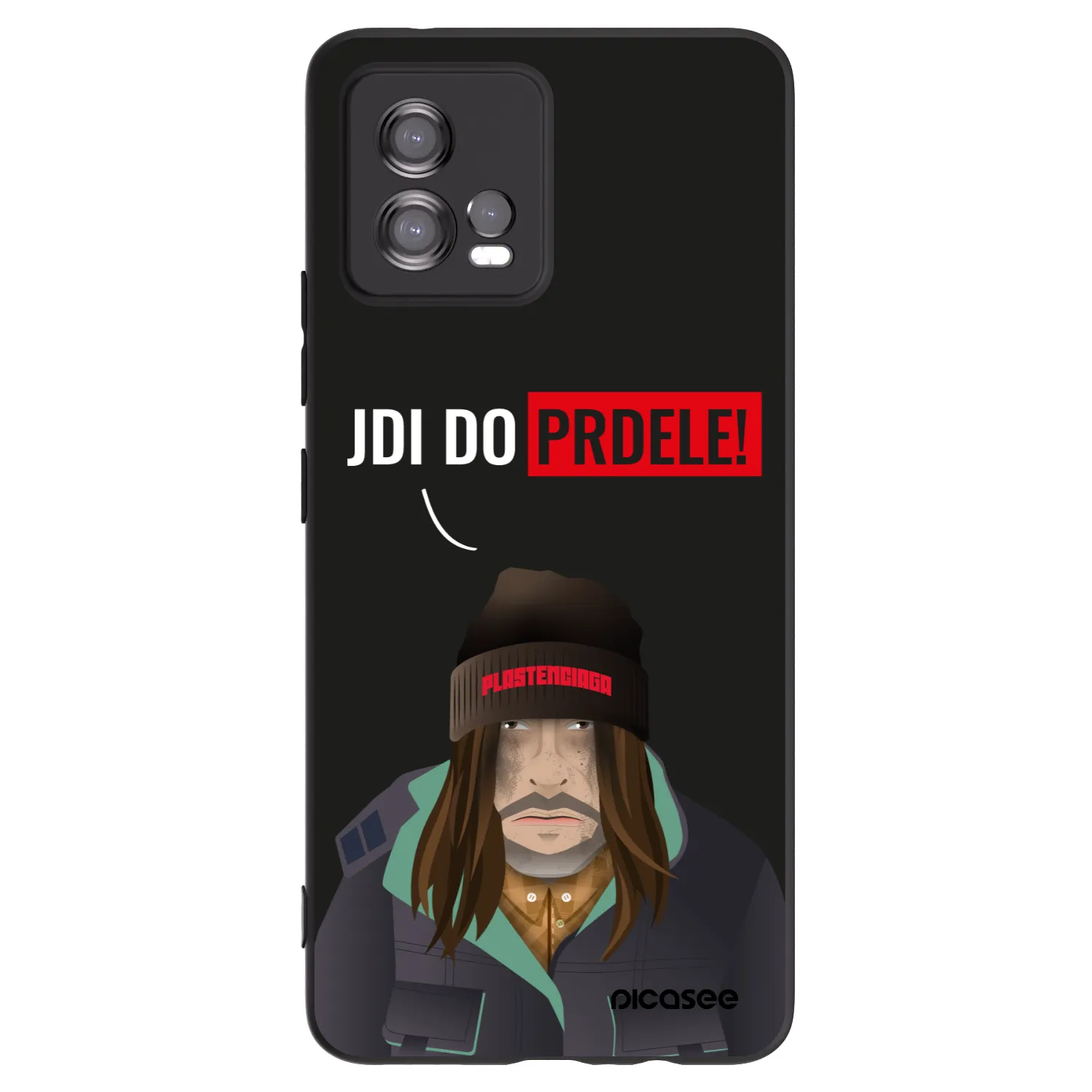 Picasee silikonový černý obal pro Motorola Moto G72 - Bezďák