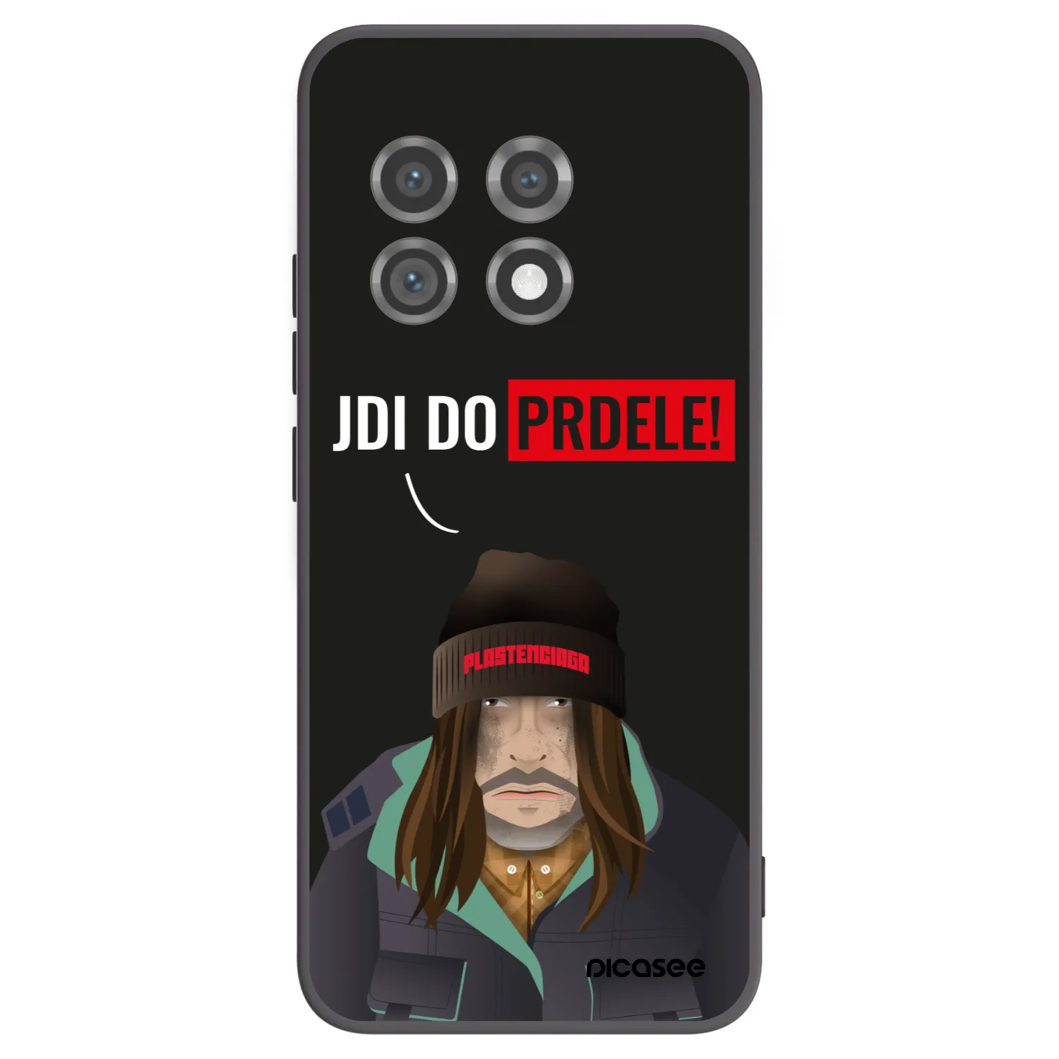 Picasee silikonový černý obal pro OnePlus 11 5G - Bezďák