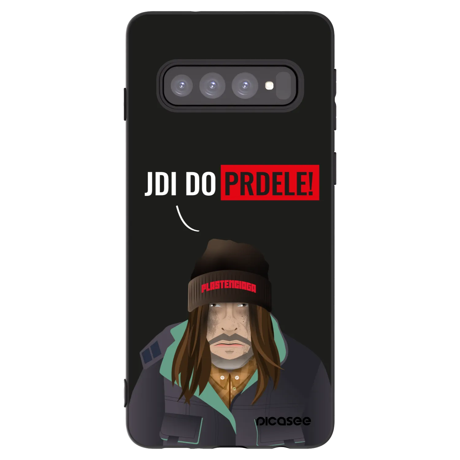 Picasee silikonový černý obal pro Samsung Galaxy S10 G973 - Bezďák