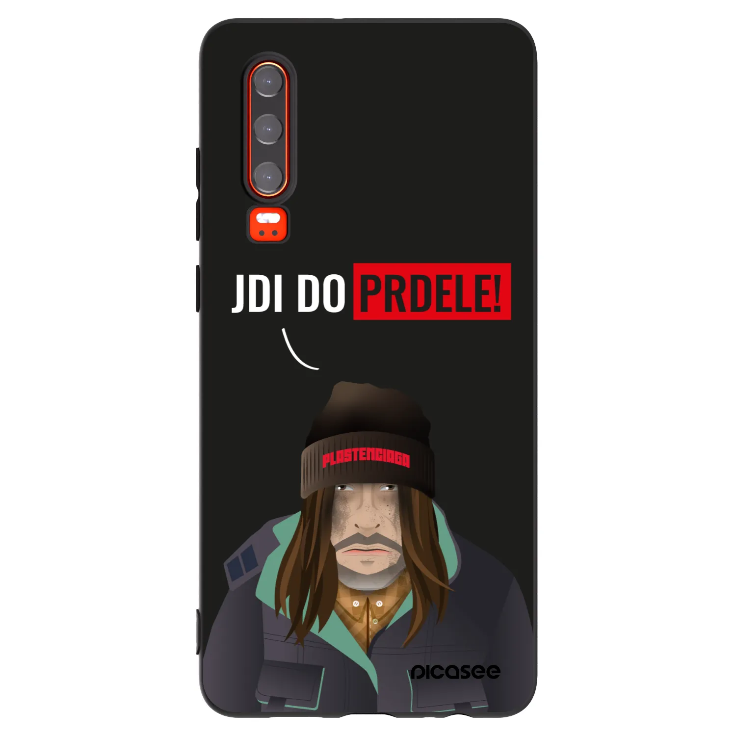 Picasee silikonový černý obal pro Huawei P30 - Bezďák