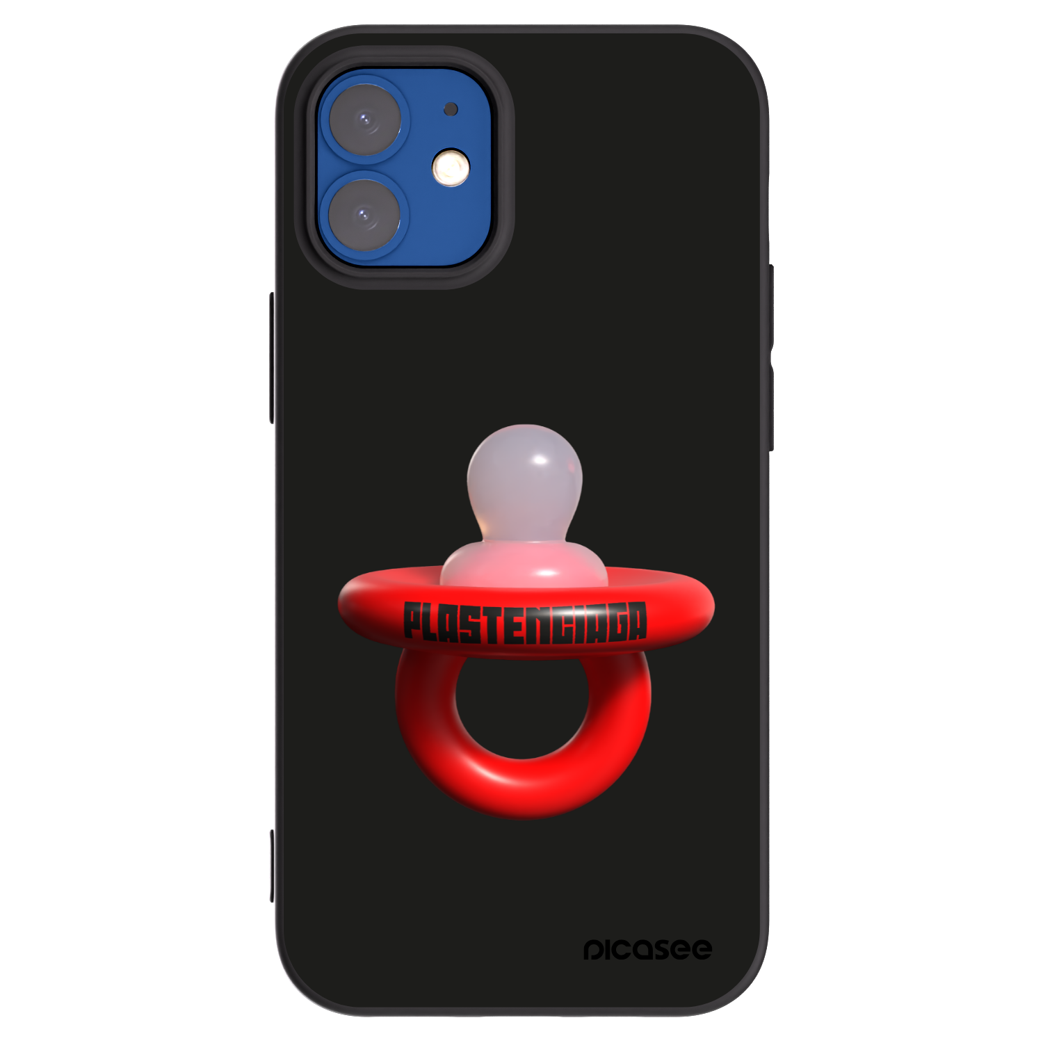 Picasee silikonový černý obal pro Apple iPhone 12 mini - Le Dudel