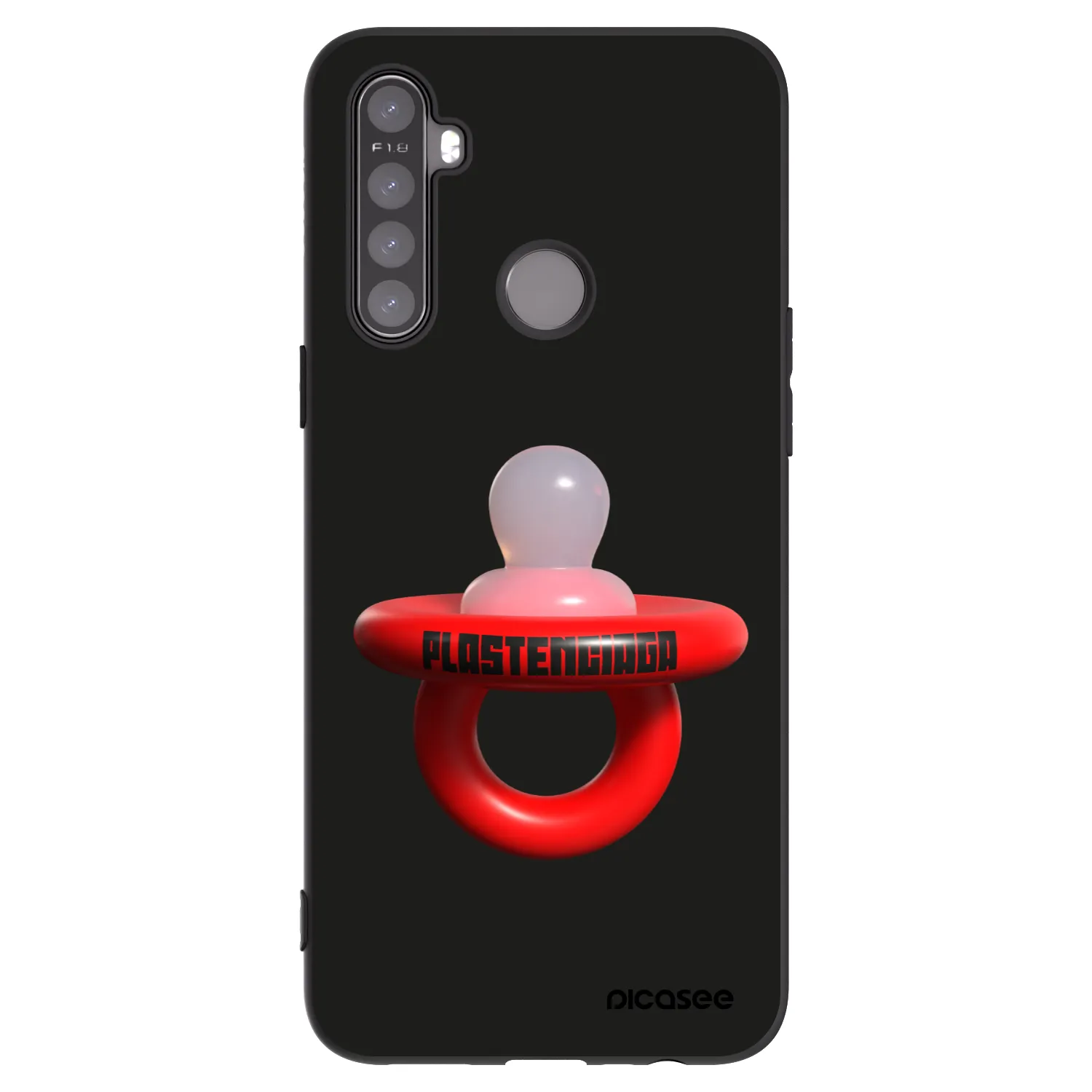 Picasee silikonový černý obal pro Realme 6i - Le Dudel