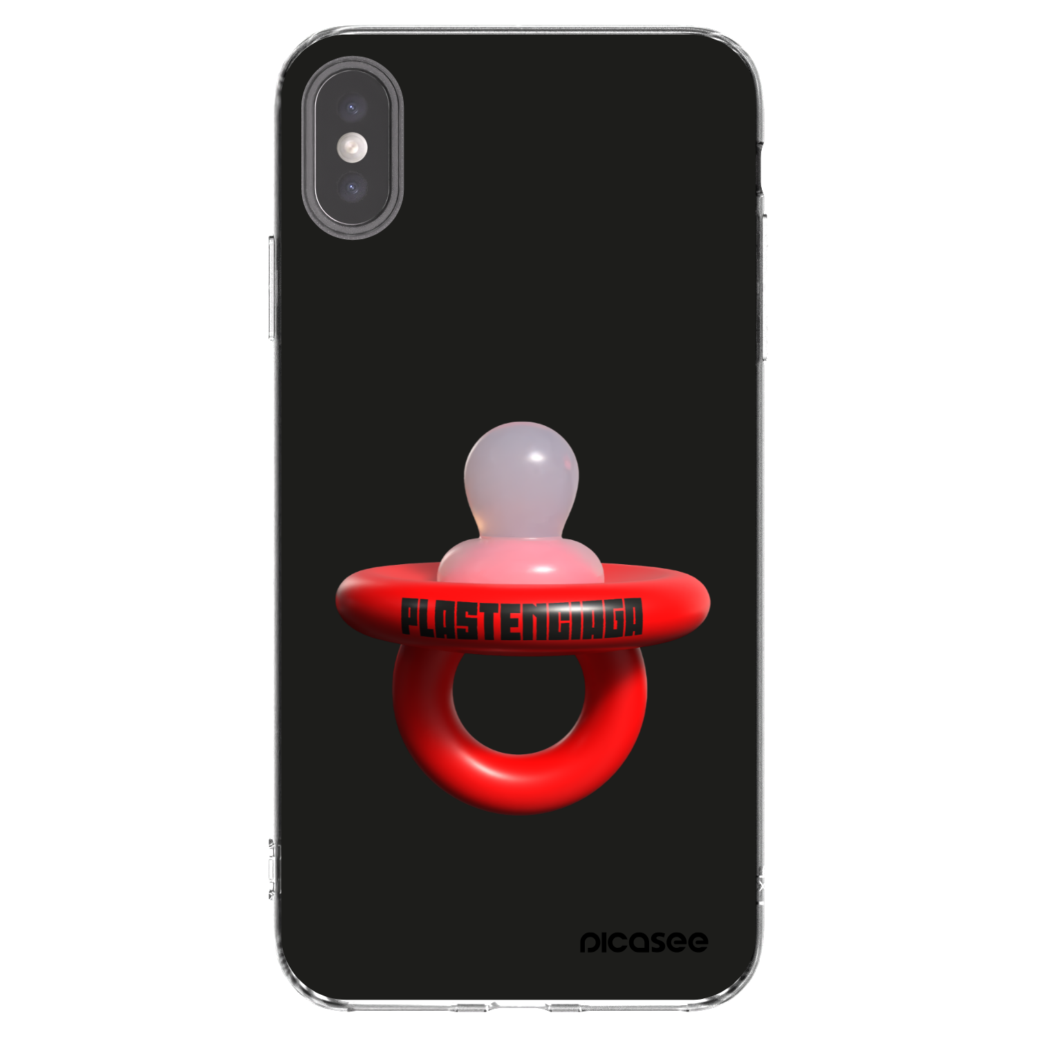 Picasee silikonový průhledný obal pro Apple iPhone XS Max - Le Dudel