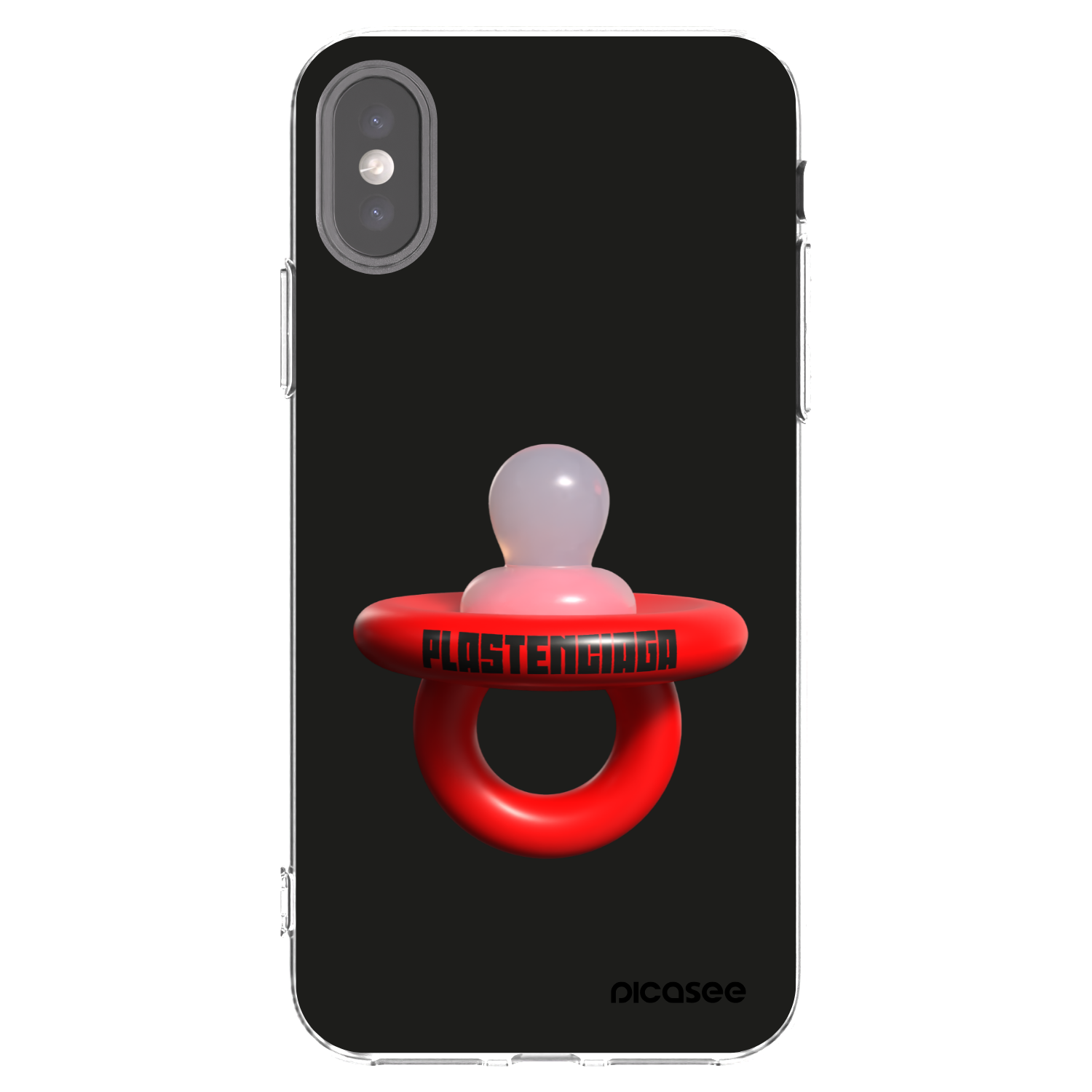 Picasee silikonový průhledný obal pro Apple iPhone X/XS - Le Dudel
