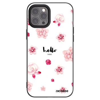 Picasee silikonový černý obal pro Apple iPhone 12 Pro Max - Hello there