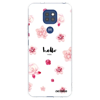 Picasee silikonový průhledný obal pro Motorola Moto G9 Play - Hello there