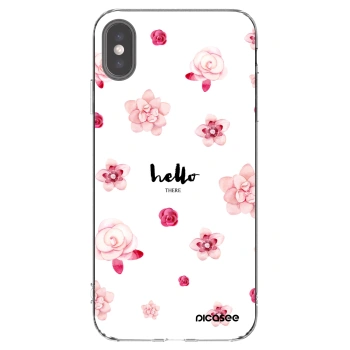 Picasee silikonový průhledný obal pro Apple iPhone XS Max - Hello there