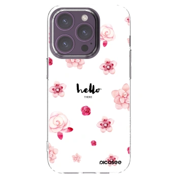 Picasee silikonový průhledný obal pro Apple iPhone 14 Pro - Hello there