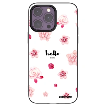 Picasee silikonový černý obal pro Apple iPhone 14 Pro Max - Hello there