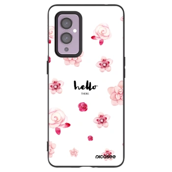 Picasee silikonový černý obal pro OnePlus 9 - Hello there