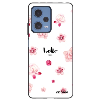 Picasee silikonový černý obal pro Xiaomi Redmi Note 12 Pro 5G - Hello there