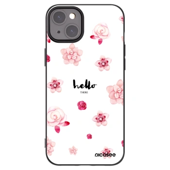 Picasee silikonový černý obal pro Apple iPhone 15 Plus - Hello there