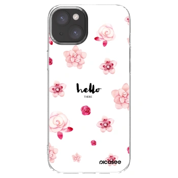 Picasee silikonový průhledný obal pro Apple iPhone 15 Plus - Hello there