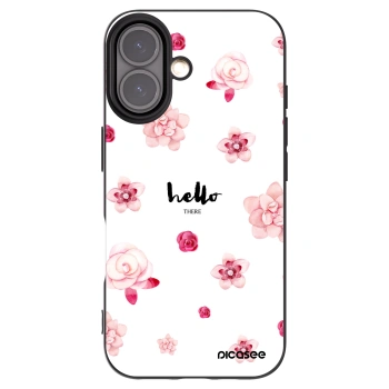 Picasee silikonový černý obal pro Apple iPhone 16 - Hello there