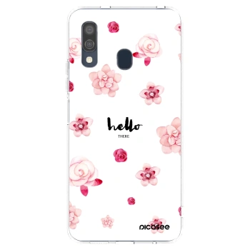 Picasee silikonový průhledný obal pro Samsung Galaxy A40 A405F - Hello there