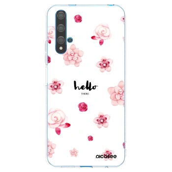 Picasee silikonový průhledný obal pro Huawei Nova 5T - Hello there
