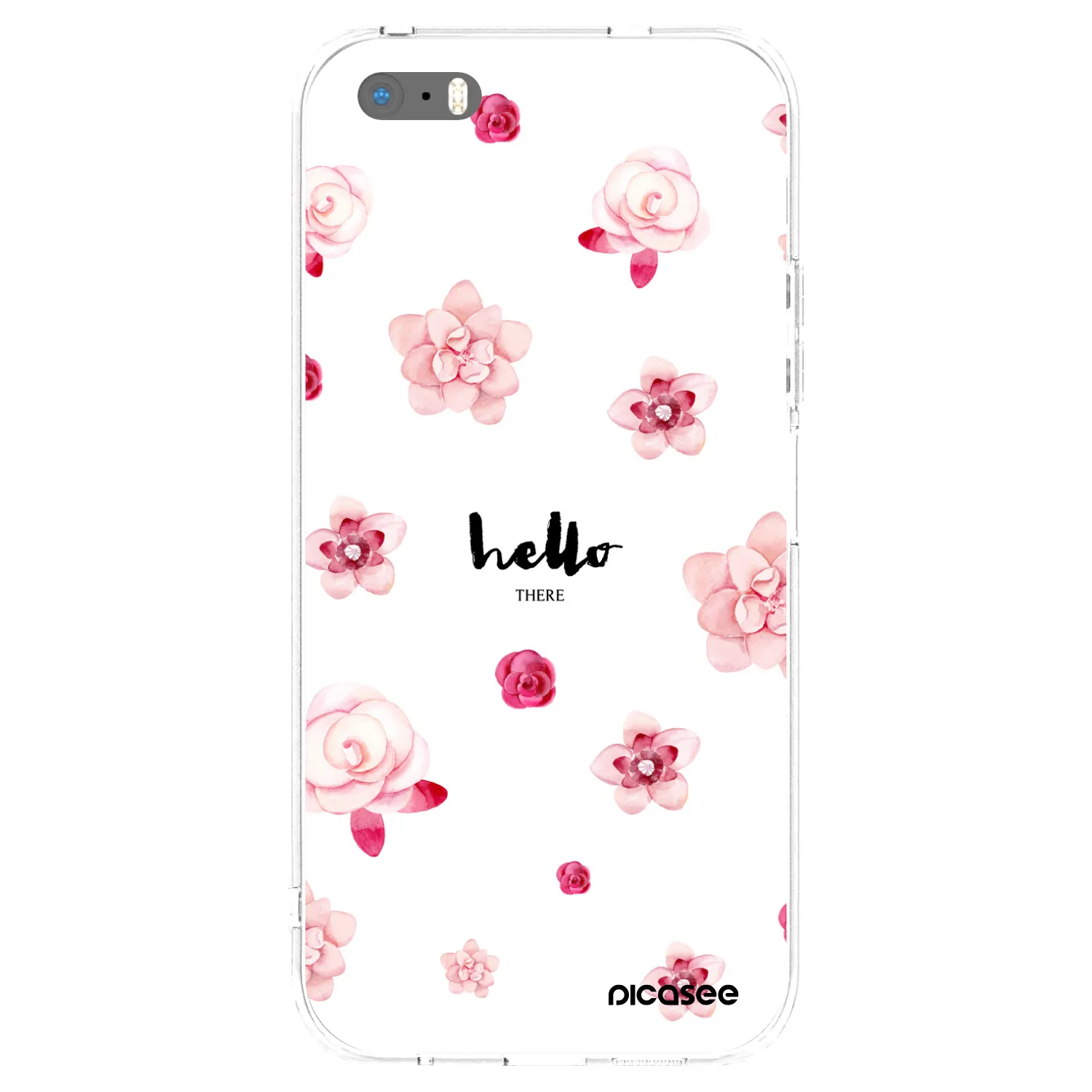 Picasee silikonový průhledný obal pro Apple iPhone 5/5S/SE - Hello there