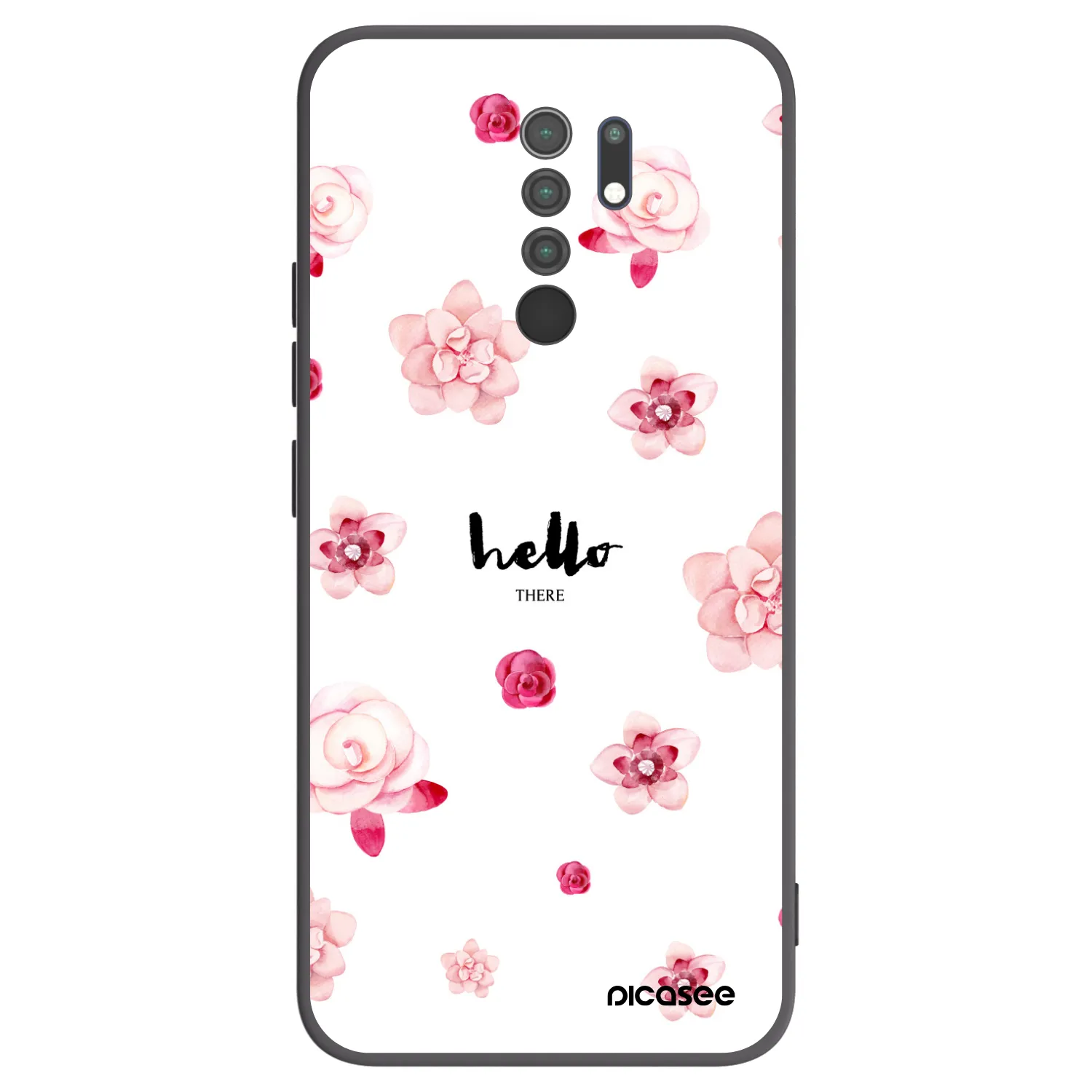 Picasee silikonový černý obal pro Xiaomi Redmi 9 - Hello there