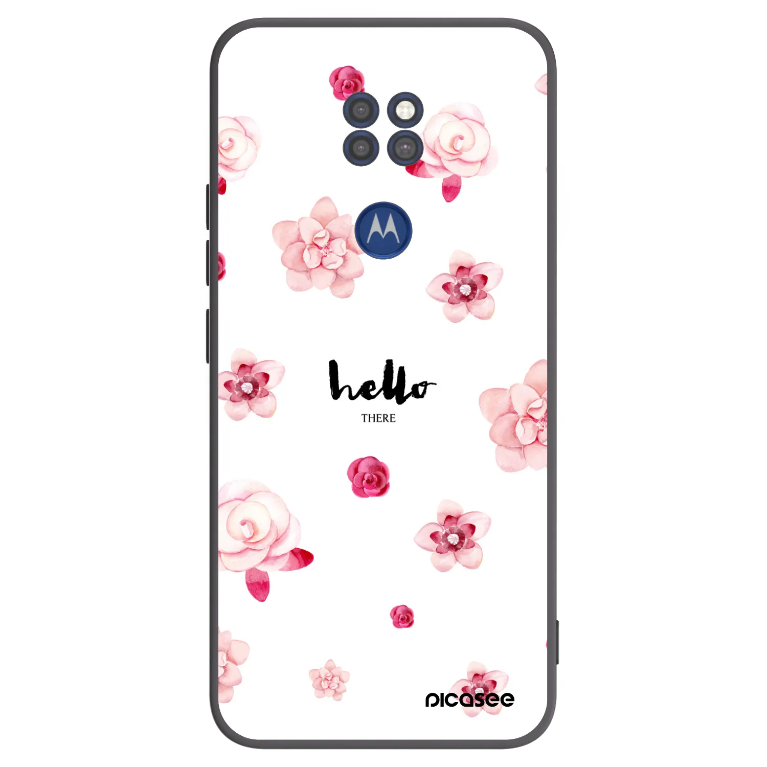 Picasee silikonový černý obal pro Motorola Moto G9 Play - Hello there