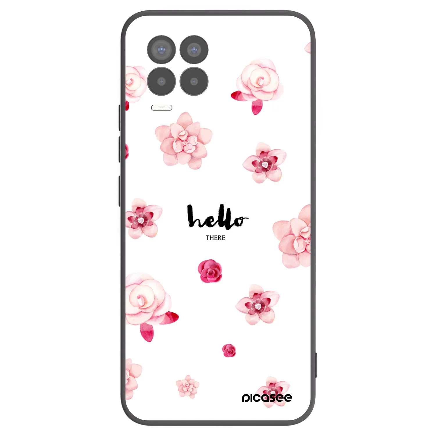 Picasee silikonový černý obal pro Realme 8 Pro - Hello there