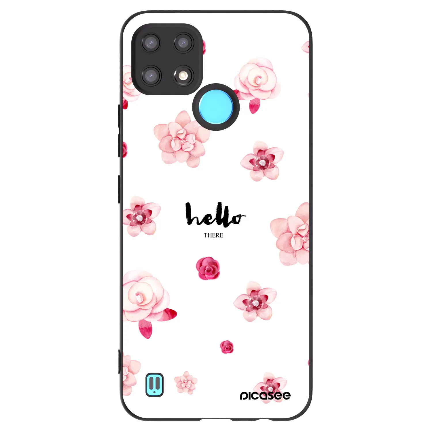 Picasee silikonový černý obal pro Realme C21 - Hello there