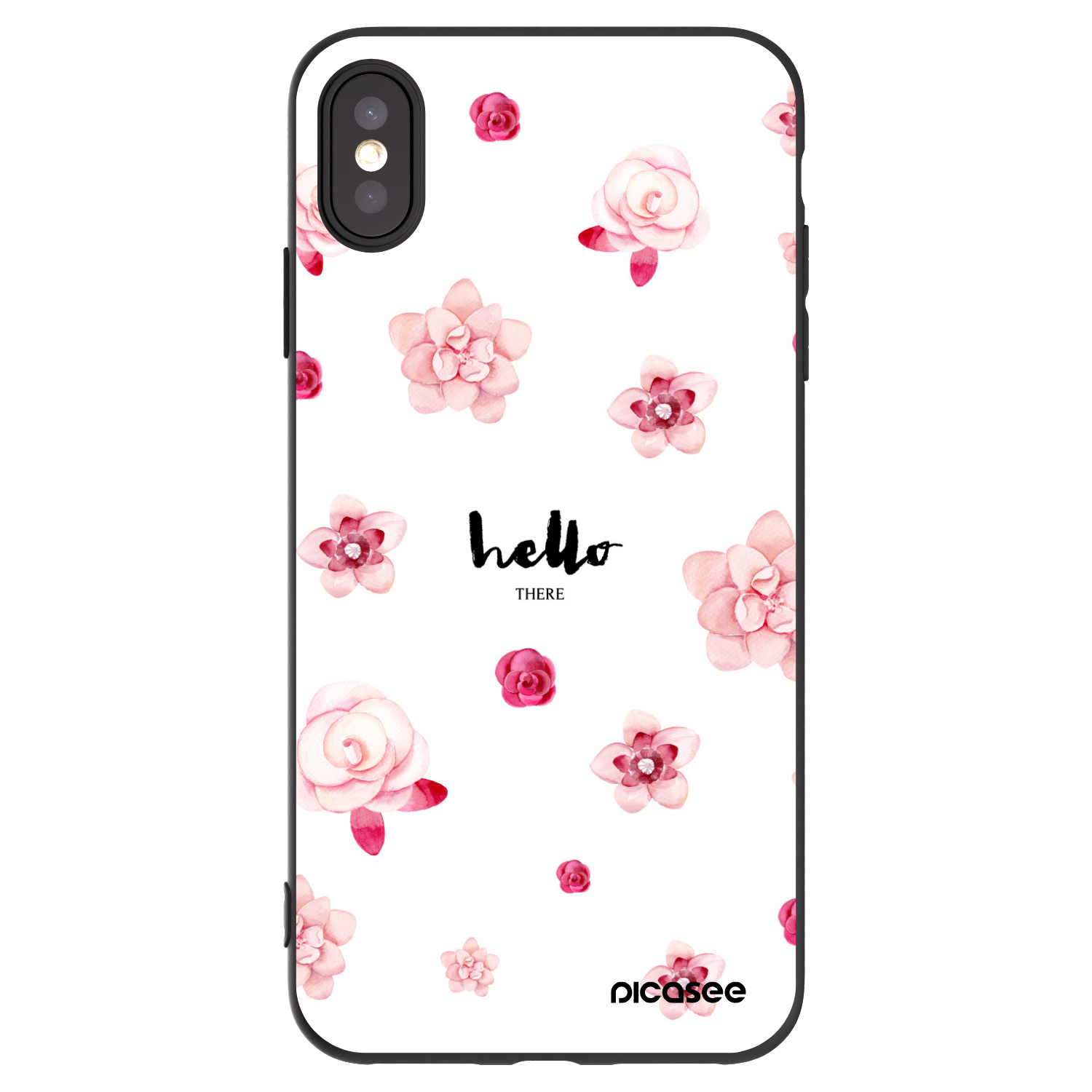 Picasee silikonový černý obal pro Apple iPhone XS Max - Hello there
