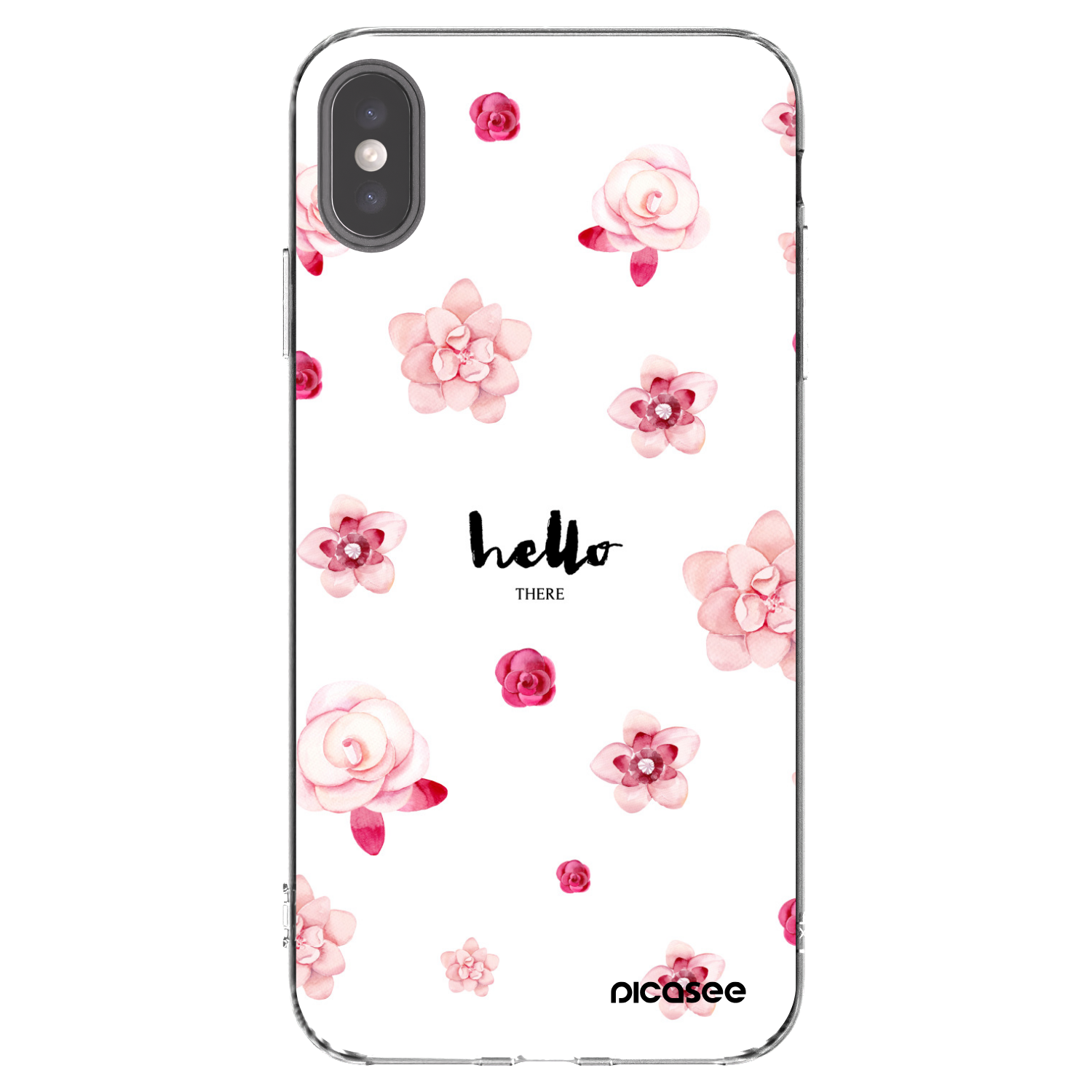 Picasee silikonový průhledný obal pro Apple iPhone XS Max - Hello there