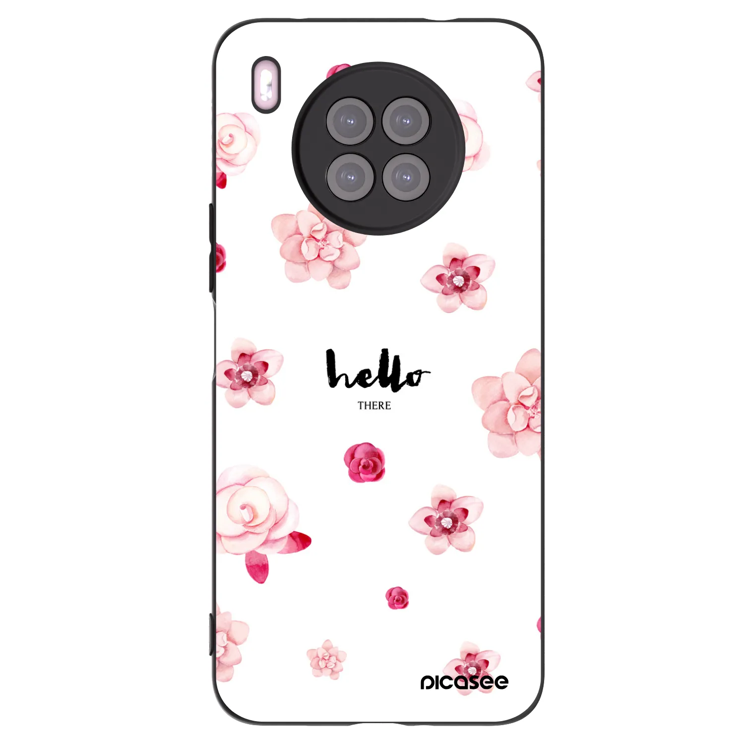 Picasee silikonový černý obal pro Huawei Nova 8i - Hello there
