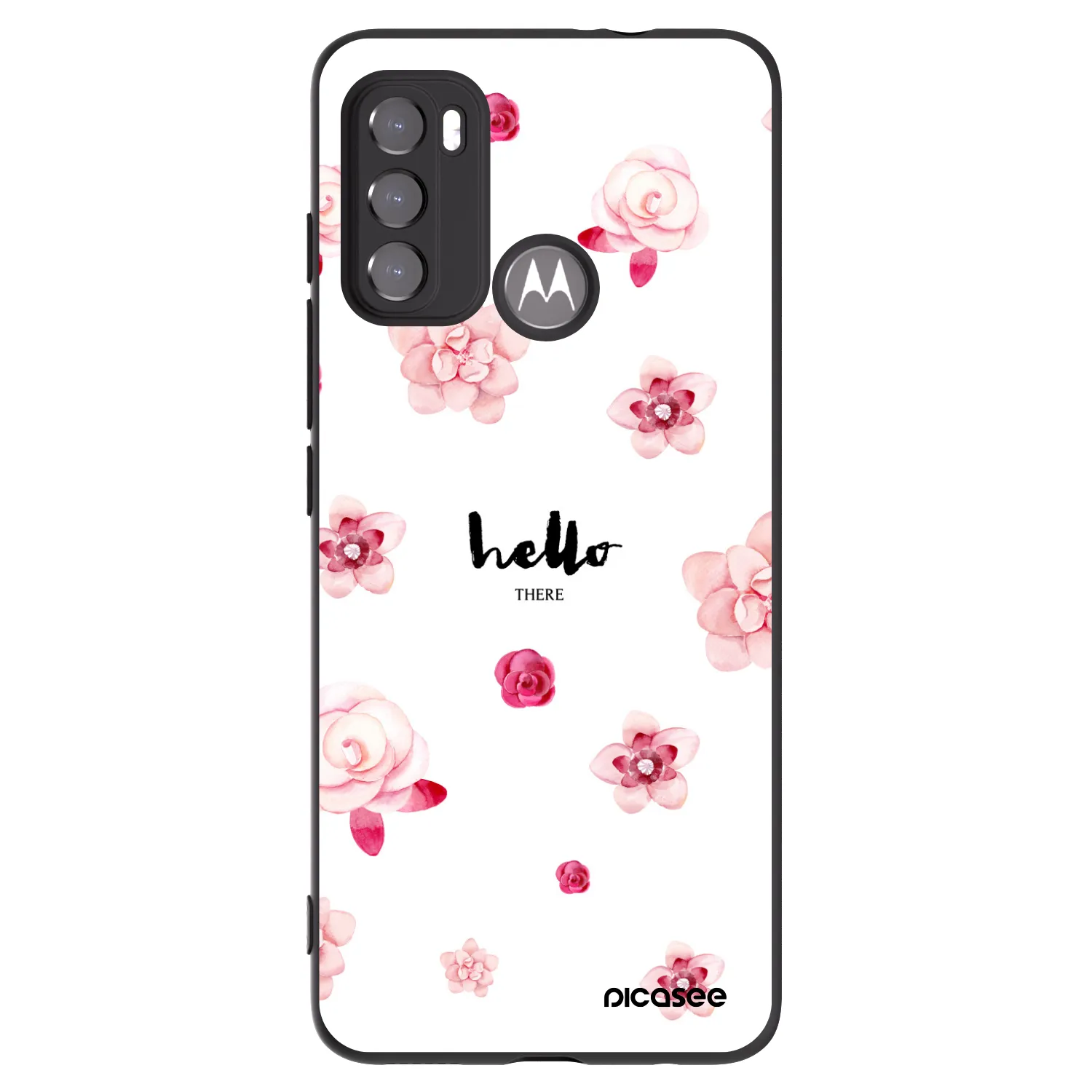 Picasee silikonový černý obal pro Motorola Moto G60 - Hello there