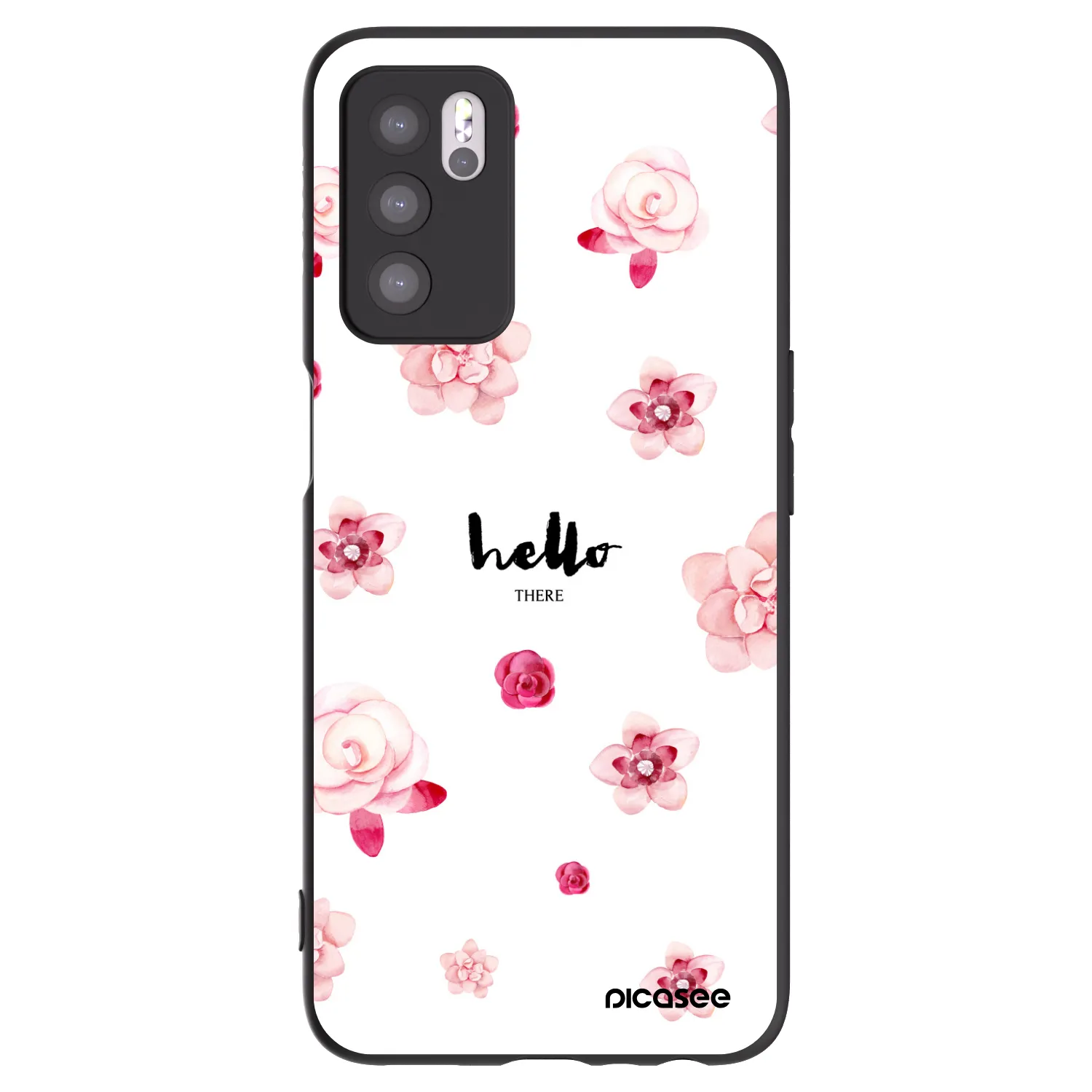 Picasee silikonový černý obal pro OPPO A16 - Hello there