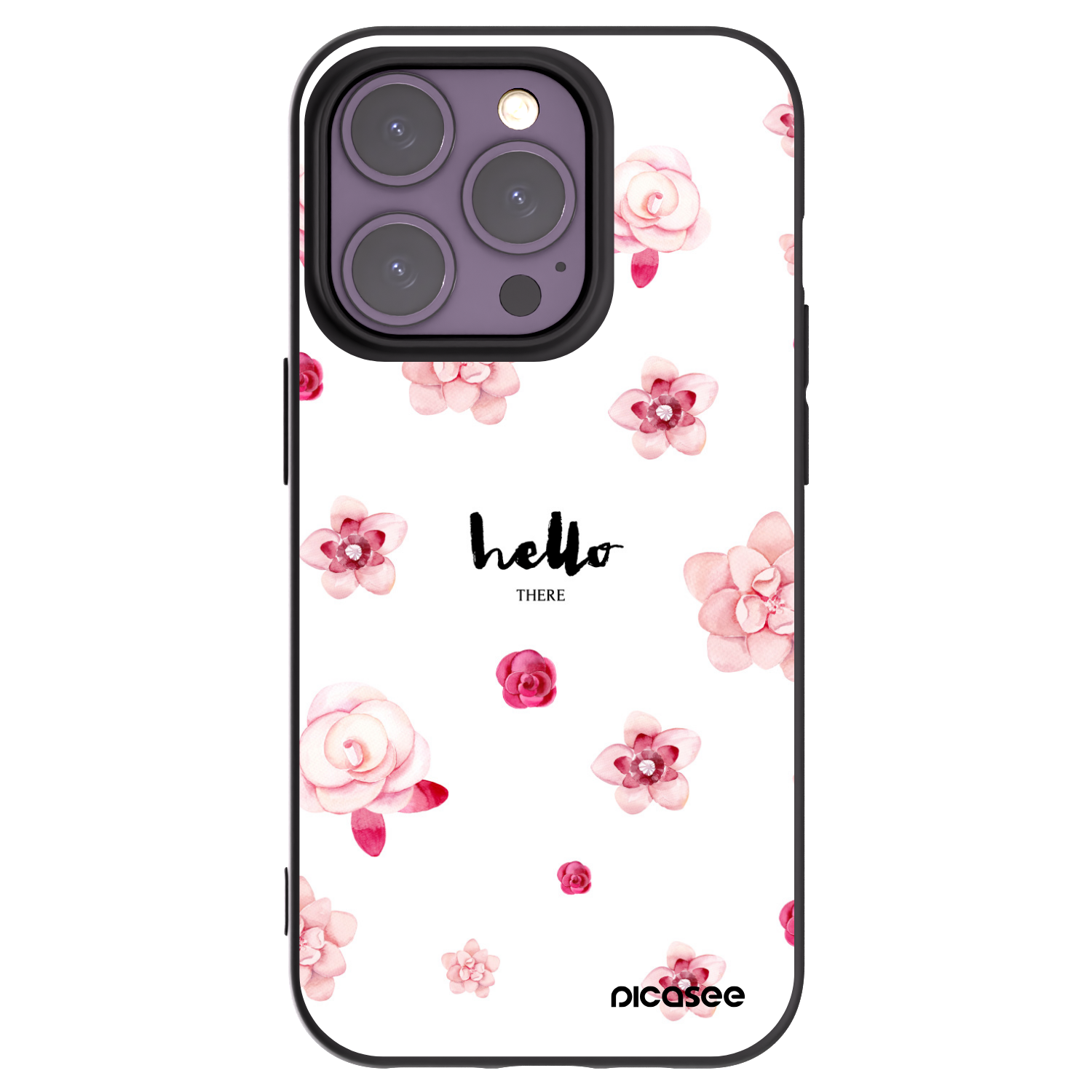 Picasee silikonový černý obal pro Apple iPhone 14 Pro - Hello there