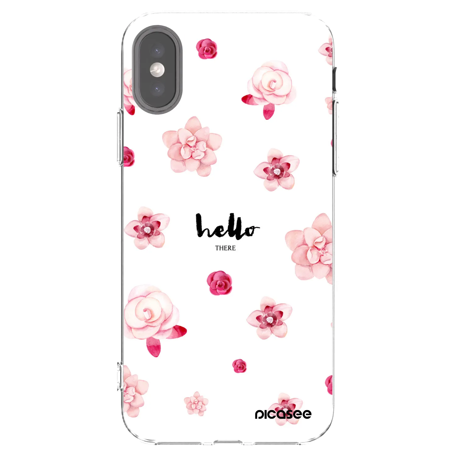 Picasee silikonový průhledný obal pro Apple iPhone X/XS - Hello there