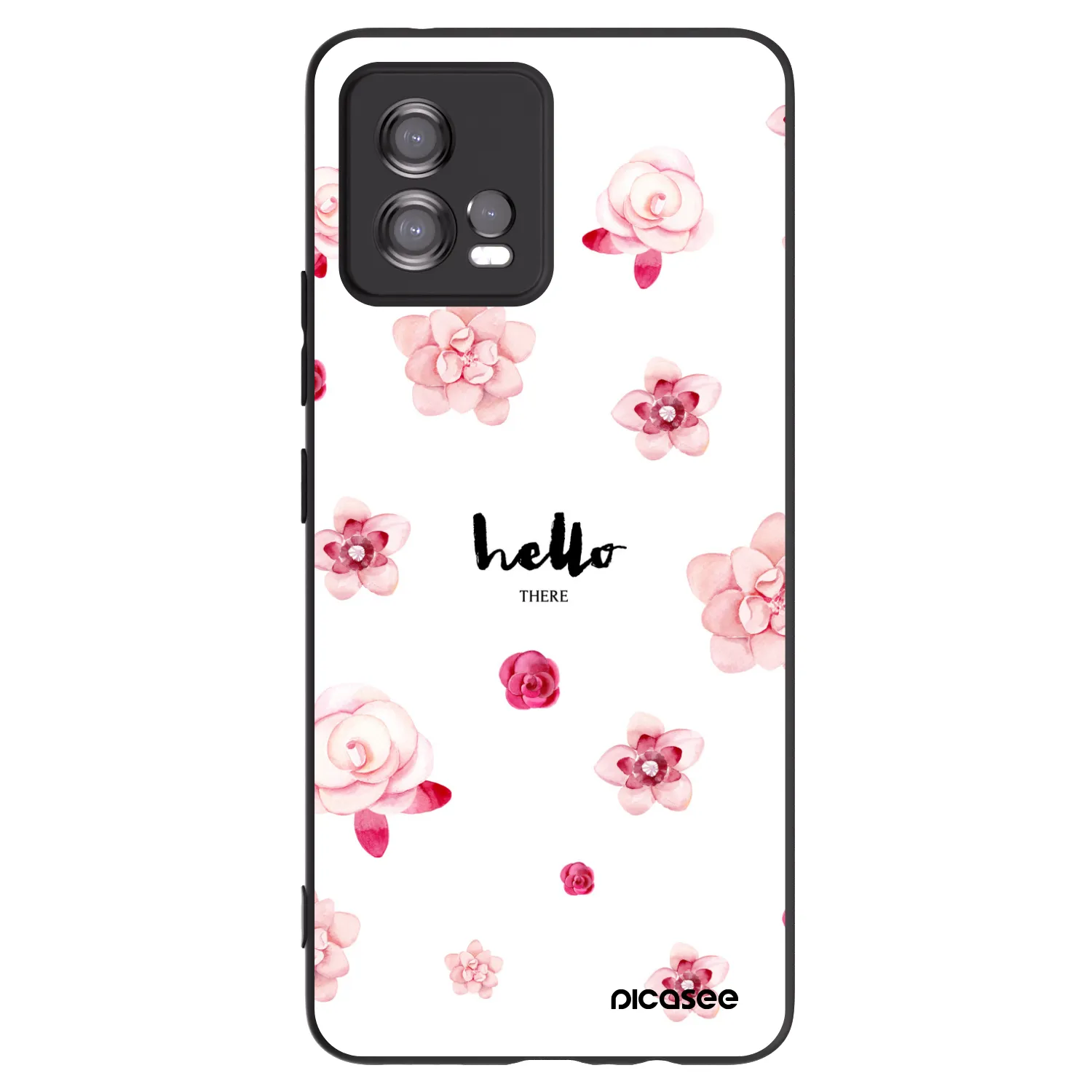 Picasee silikonový černý obal pro Motorola Moto G72 - Hello there