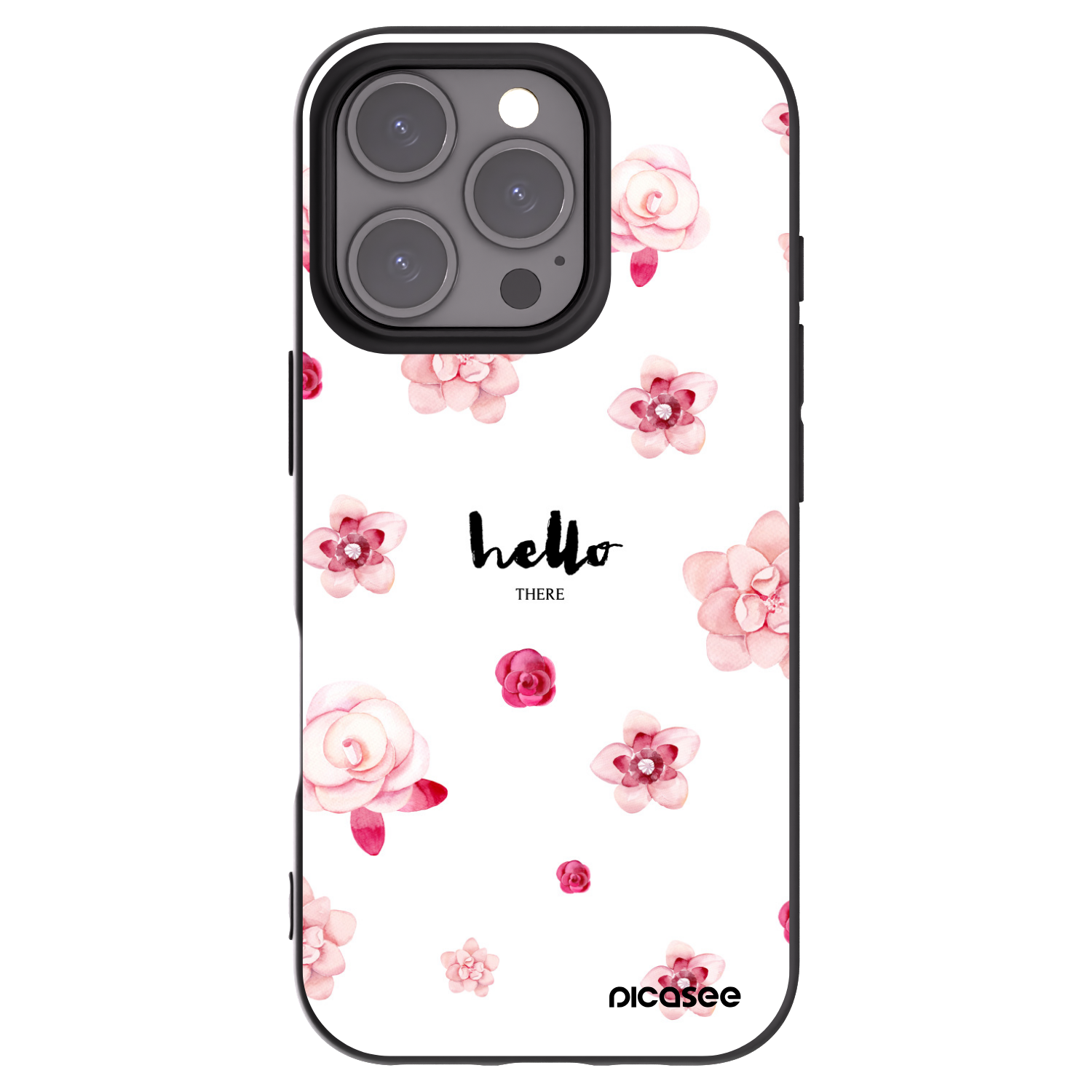 Picasee silikonový černý obal pro Apple iPhone 16 Pro - Hello there