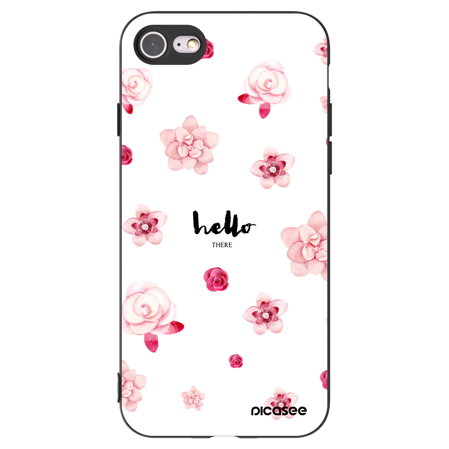 Picasee silikonový černý obal pro Apple iPhone 8 - Hello there
