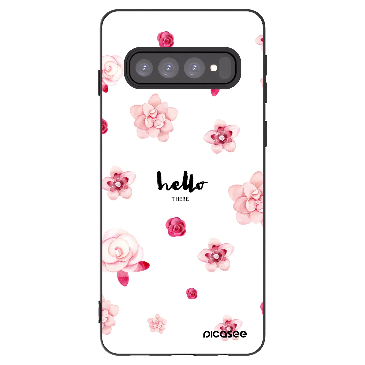 Picasee silikonový černý obal pro Samsung Galaxy S10 G973 - Hello there