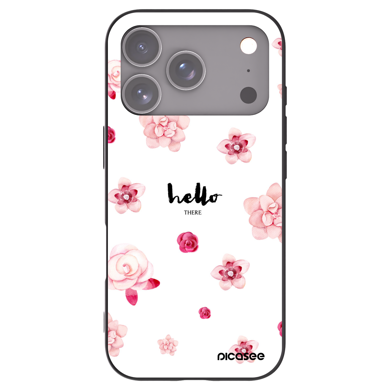 Picasee silikonový černý obal pro Apple iPhone 17 Pro - Hello there