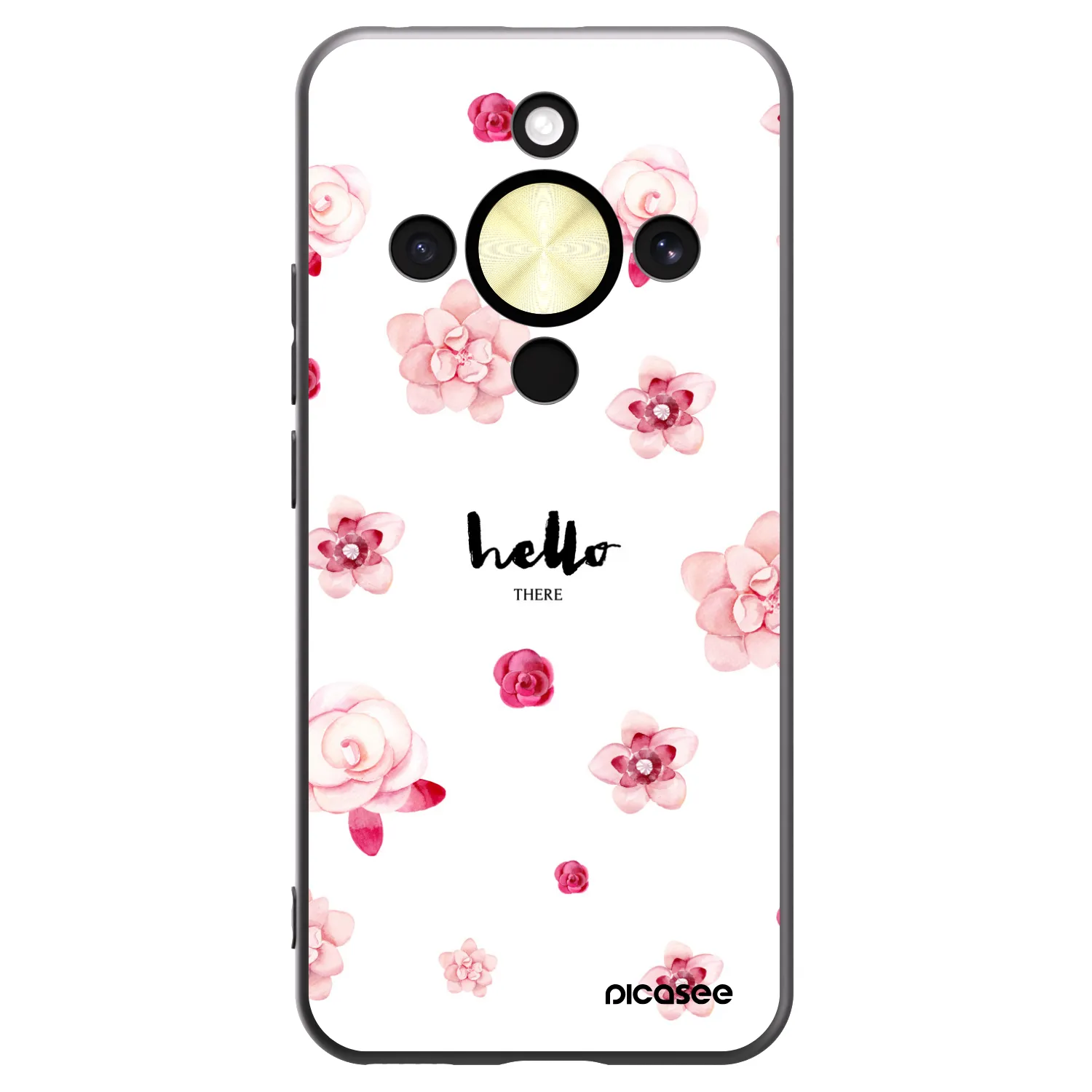 Picasee silikonový černý obal pro Honor Magic8 Lite 5G - Hello there
