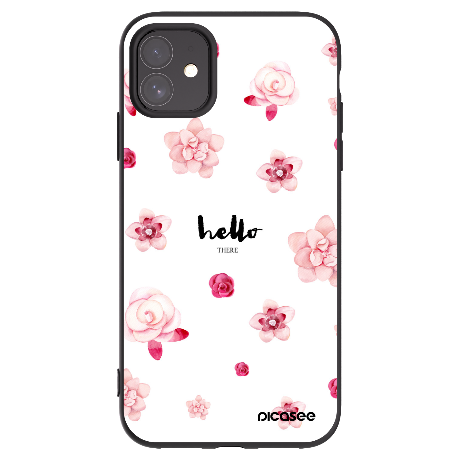 Picasee silikonový černý obal pro Apple iPhone 11 - Hello there