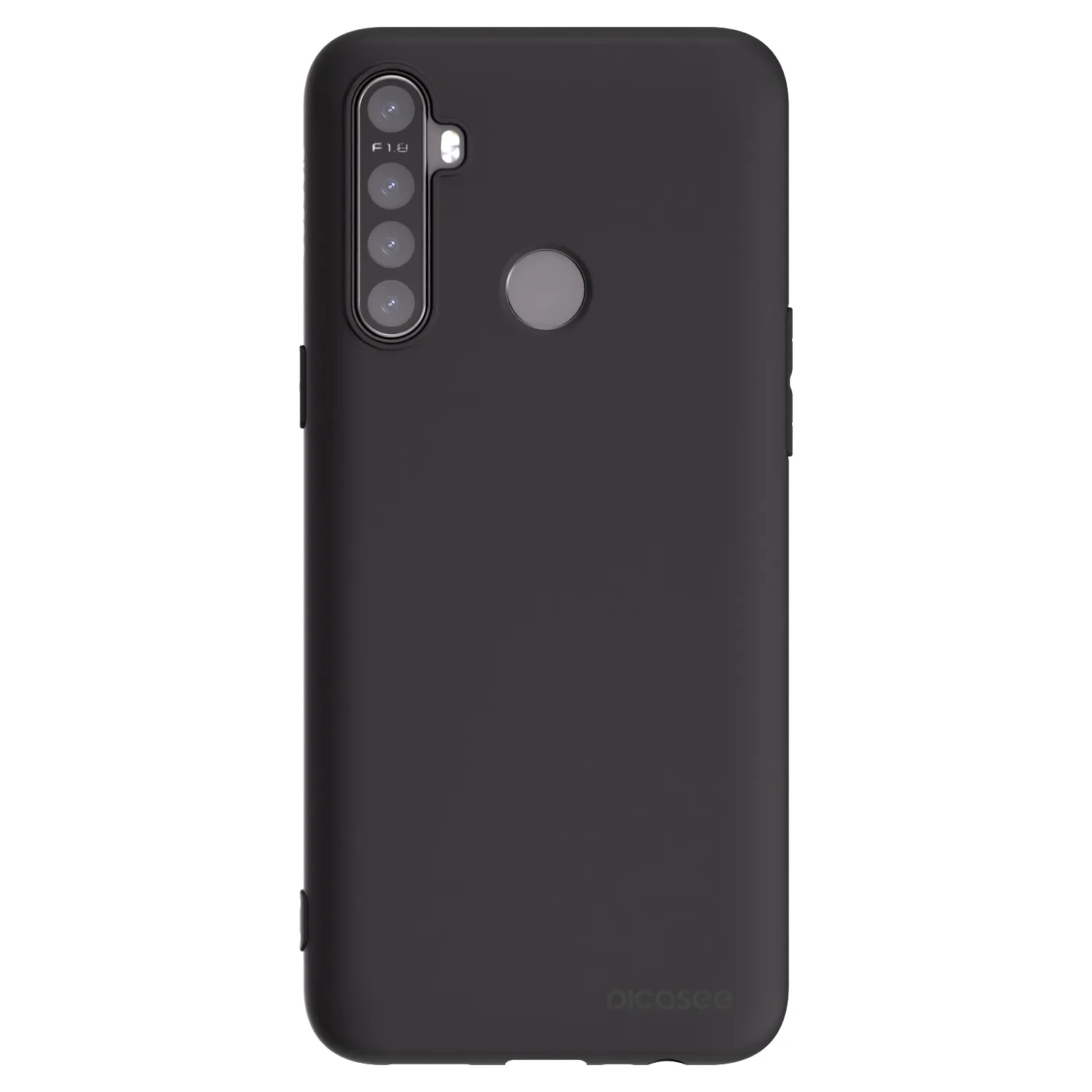 Picasee silikonový černý obal pro Realme 5 - Clear