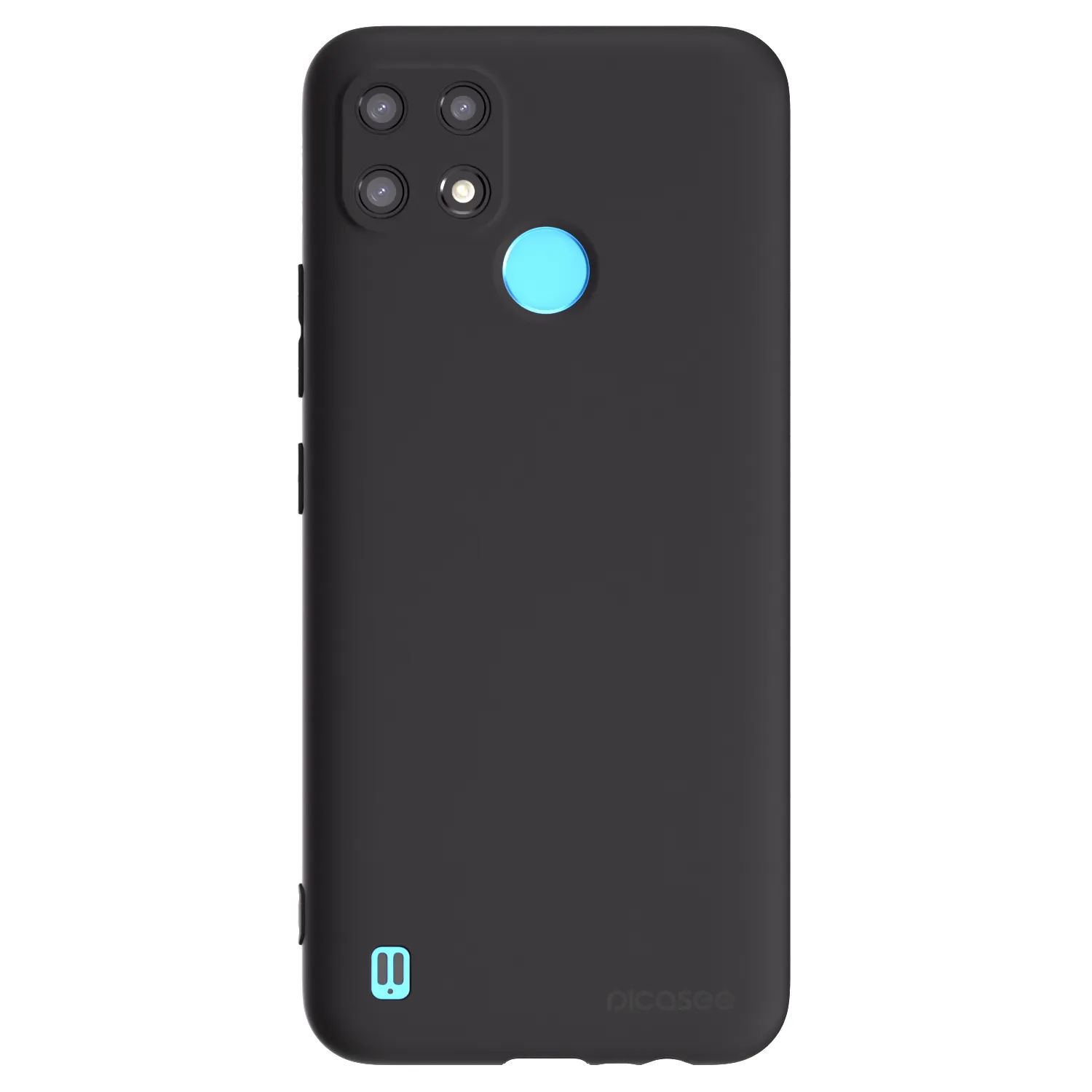 Picasee silikonový černý obal pro Realme C21 - Clear