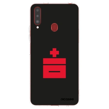 Picasee silikonový průhledný obal pro Samsung Galaxy A20s - Le Plastenciaga