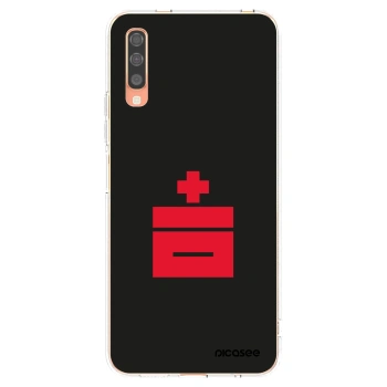 Picasee silikonový průhledný obal pro Samsung Galaxy A70 A705F - Le Plastenciaga